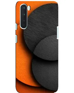 Чехол для OnePlus Nord с картинкой «Геометрия оранжевых кругов»