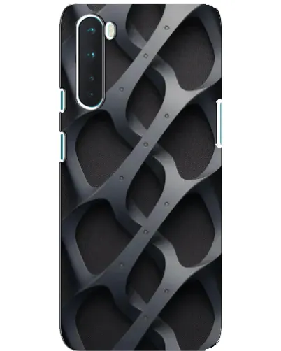 Чехол для OnePlus Nord с картинкой «Объемное серое плетение»