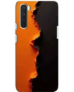 Чехол для OnePlus Nord с картинкой «Оранжевый разлом»