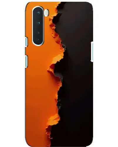 Чехол для OnePlus Nord с картинкой «Оранжевый разлом»