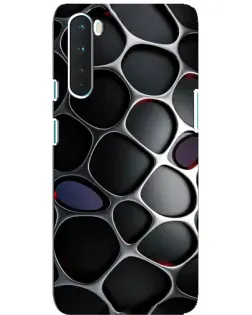 Чехол для OnePlus Nord с картинкой «Объемная темная решетка»