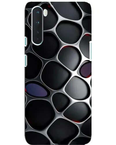 Чехол для OnePlus Nord с картинкой «Объемная темная решетка»