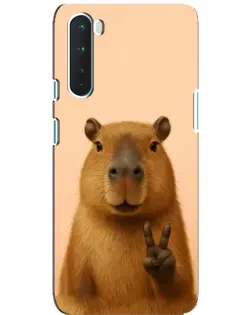 Чехол для OnePlus Nord с картинкой «Капибара виктория»