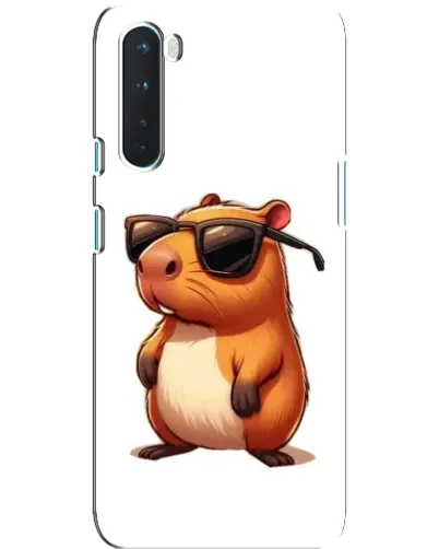 Чехол для OnePlus Nord с картинкой «Капибара в очках»
