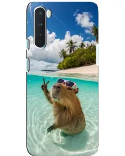 Чехол для OnePlus Nord с картинкой «Капибара на море»
