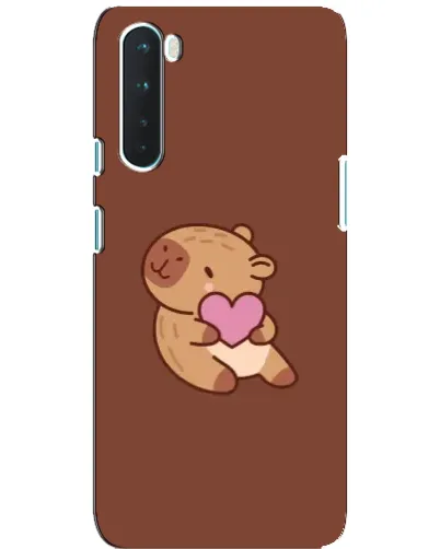Чехол для OnePlus Nord с картинкой «Капибара с сердцем»