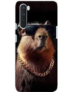 Чехол для OnePlus Nord с картинкой «Капибара золотая цепь»