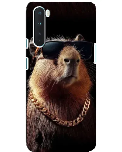 Чехол для OnePlus Nord с картинкой «Капибара золотая цепь»