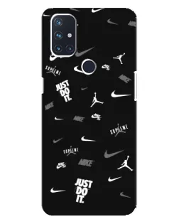 Чехол для OnePlus Nord 10 5G с картинкой «Nike Black Pattern» Чехол для OnePlus Nord 10 5G с картинкой «Nike Black Pattern»