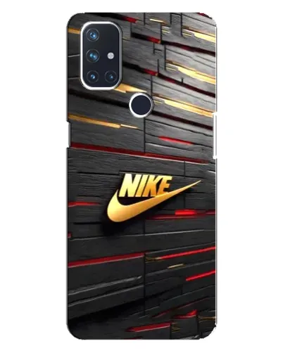 Чехол для OnePlus Nord 10 5G с картинкой «Золотой Nike на металле»