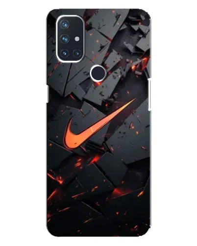 Чехол для OnePlus Nord 10 5G с картинкой «Nike — эффект разломов»