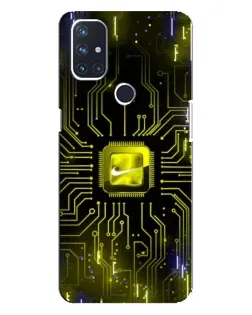 Чехол для OnePlus Nord 10 5G с картинкой «Nike — золотая искра»
