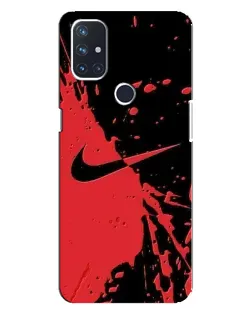 Чехол для OnePlus Nord 10 5G с картинкой «Красные брызги Nike»