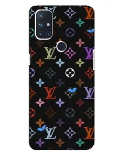 Чехол для OnePlus Nord 10 5G с картинкой «Цветная монограмма LV»