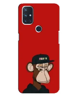 Чехол для OnePlus Nord 10 5G с картинкой «Bored Ape — красный фон» Чехол для OnePlus Nord 10 5G с картинкой «Bored Ape — красный фон»