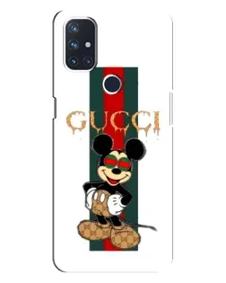Чехол для OnePlus Nord 10 5G с картинкой «Микки Маус Gucci — полосы» Чехол для OnePlus Nord 10 5G с картинкой «Микки Маус Gucci — полосы»