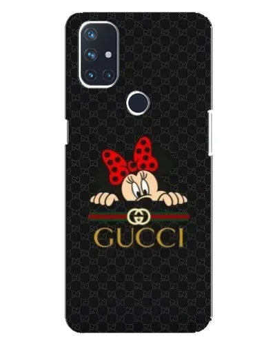 Чехол для OnePlus Nord 10 5G с картинкой «Минни Маус Gucci — черный»
