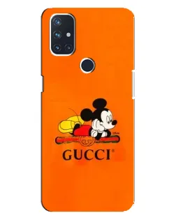 Чехол для OnePlus Nord 10 5G с картинкой «Микки Маус Gucci — оранж» Чехол для OnePlus Nord 10 5G с картинкой «Микки Маус Gucci — оранж»