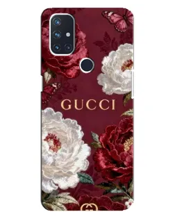Чехол для OnePlus Nord 10 5G с картинкой «Gucci — бордовые розы» Чехол для OnePlus Nord 10 5G с картинкой «Gucci — бордовые розы»
