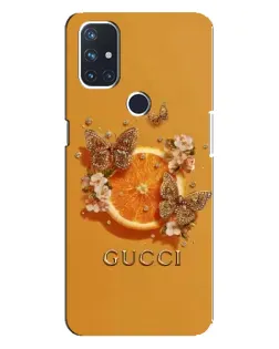 Чехол для OnePlus Nord 10 5G с картинкой «Gucci — золотые бабочки» Чехол для OnePlus Nord 10 5G с картинкой «Gucci — золотые бабочки»