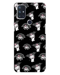 Чехол для OnePlus Nord 10 5G с картинкой «Черный паттерн Kuromi»