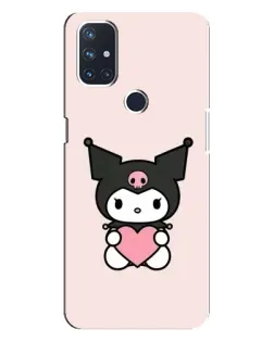 Чехол для OnePlus Nord 10 5G с картинкой «Kuromi и сердце»