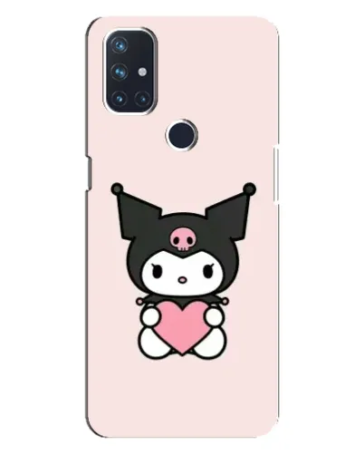 Чехол для OnePlus Nord 10 5G с картинкой «Kuromi и сердце»