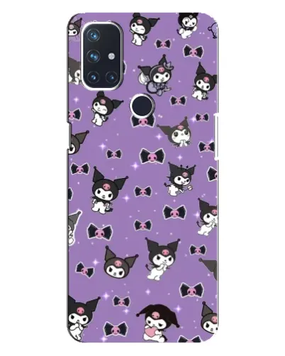Чехол для OnePlus Nord 10 5G с картинкой «Kuromi — паттерн»