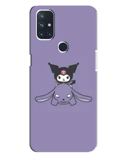Чехол для OnePlus Nord 10 5G с картинкой «Kuromi на лиловом фоне»