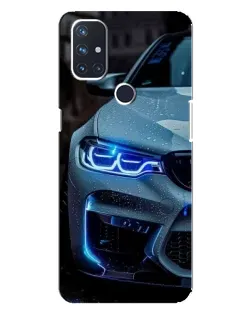 Чехол для OnePlus Nord 10 5G с картинкой «Взгляд BMW с синими фарами»