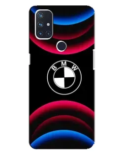 Чехол для OnePlus Nord 10 5G с картинкой «Логотип BMW и неоновые дуги»