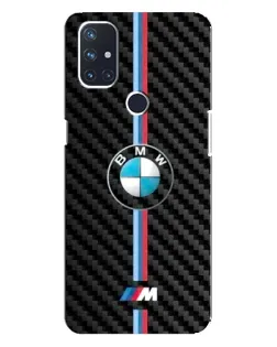 Чехол для OnePlus Nord 10 5G с картинкой «Эмблема BMW и карбон»