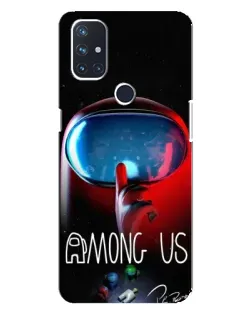 Чохол для OnePlus Nord 10 5G з картинкою «Червоний імпостер — макро»