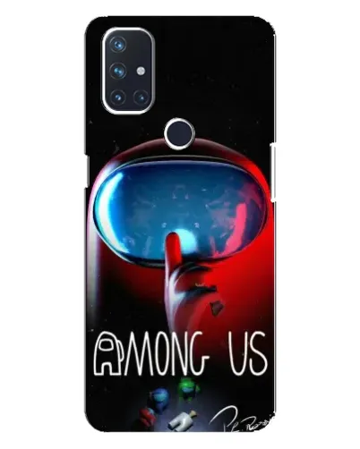 Чехол для OnePlus Nord 10 5G с картинкой «Красный импостер — макро»