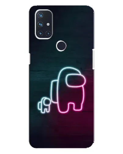 Чехол для OnePlus Nord 10 5G с картинкой «Among Us неон-арт»