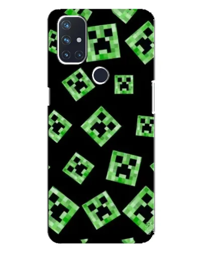 Чехол для OnePlus Nord 10 5G с картинкой «Паттерн с криперами»