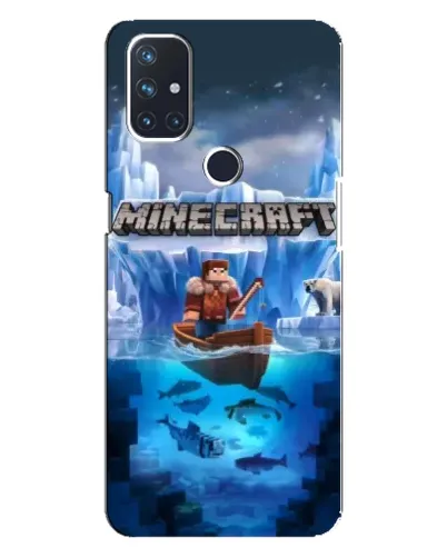 Чехол для OnePlus Nord 10 5G с картинкой «Minecraft ледяной мир»