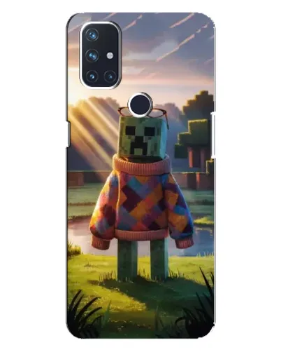 Чехол для OnePlus Nord 10 5G с картинкой «Крипер в свитере»