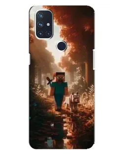 Чехол для OnePlus Nord 10 5G с картинкой «Стив в лесу»