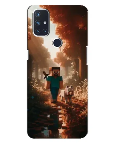Чехол для OnePlus Nord 10 5G с картинкой «Стив в лесу»