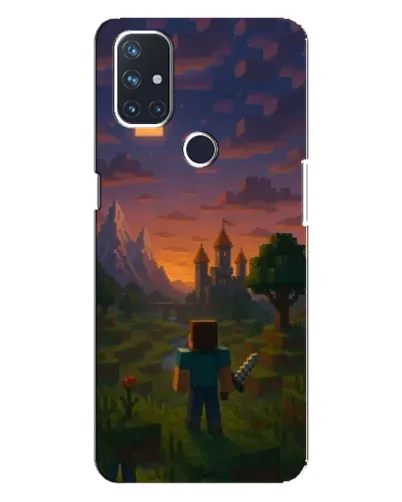 Чехол для OnePlus Nord 10 5G с картинкой «Стив у башни»