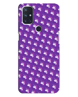 Чехол для OnePlus Nord 10 5G с картинкой «Единороги на фиолетовом»