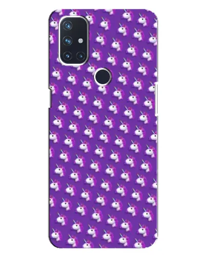 Чехол для OnePlus Nord 10 5G с картинкой «Единороги на фиолетовом»