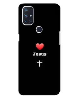 Чехол для OnePlus Nord 10 5G с картинкой «Сердце - Jesus»