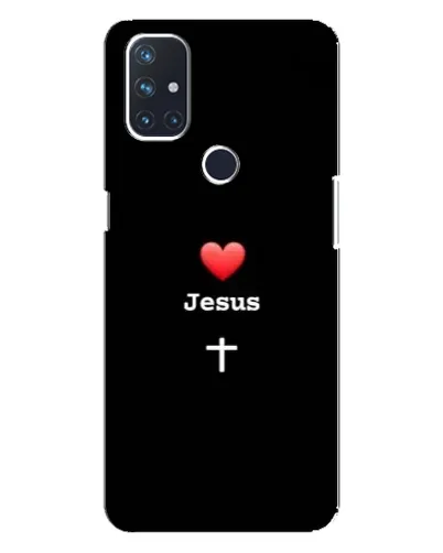 Чехол для OnePlus Nord 10 5G с картинкой «Сердце - Jesus»