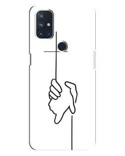 Чехол для OnePlus Nord 10 5G с картинкой «Рука держит»