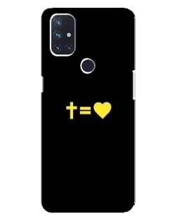 Чехол для OnePlus Nord 10 5G с картинкой «Сердце и Крест»