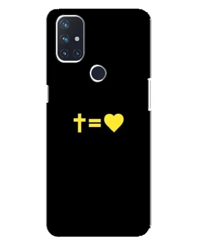 Чехол для OnePlus Nord 10 5G с картинкой «Сердце и Крест»