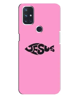 Чехол для OnePlus Nord 10 5G с картинкой «Розовый символ  Jesus»