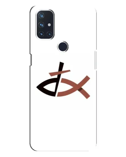 Чехол для OnePlus Nord 10 5G с картинкой «Рыба и крест»